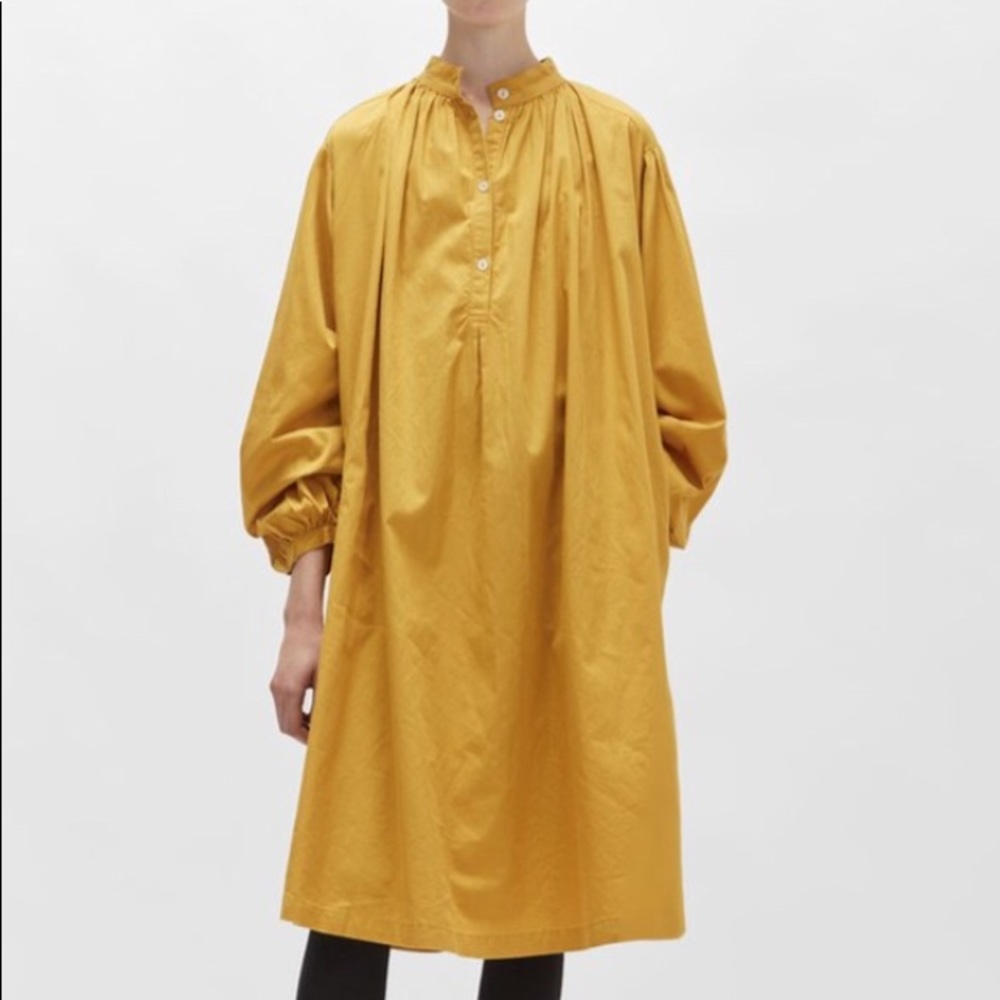 ISO Black Crane Tulip dress in Marigold